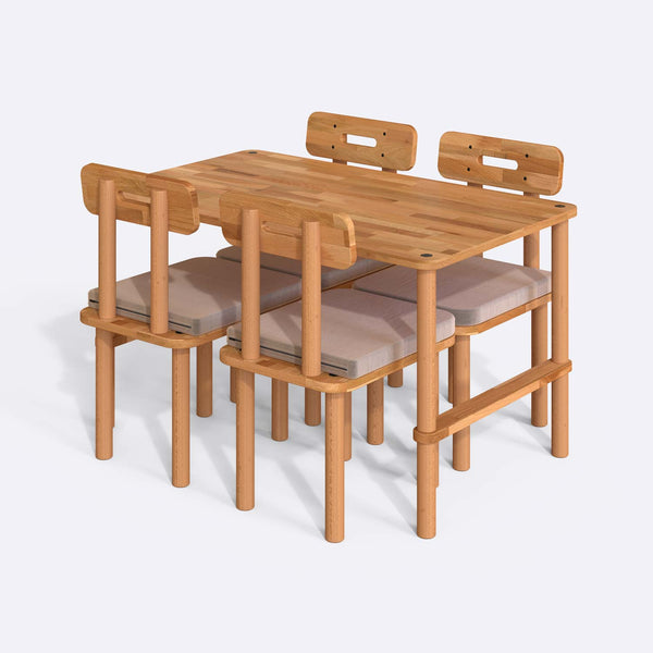 Reva Dining Table and Chair Set – 51" x 31" (130 x 78 cm)
