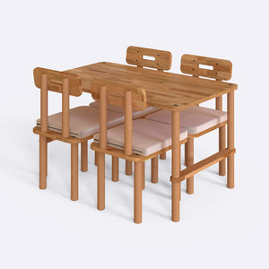 Reva Dining Table and Chair Set – 51" x 31" (130 x 78 cm)