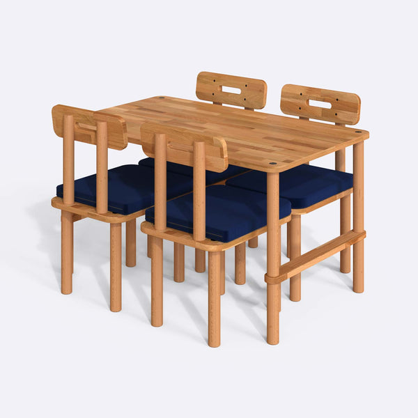 Reva Dining Table and Chair Set – 51" x 31" (130 x 78 cm)