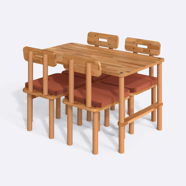 Reva Dining Table and Chair Set – 51" x 31" (130 x 78 cm)