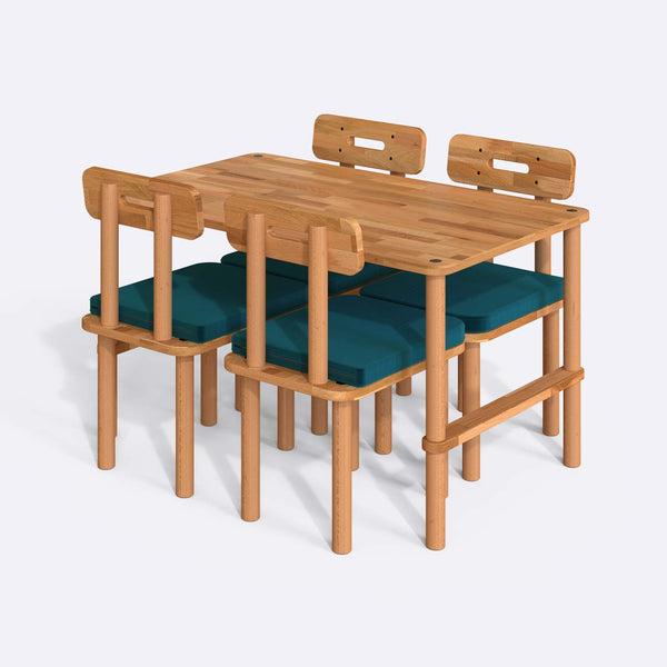 Reva Dining Table and Chair Set – 51" x 31" (130 x 78 cm)
