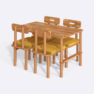 Reva Dining Table and Chair Set – 51" x 31" (130 x 78 cm)