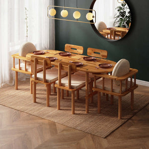 Agna Dining Table and Chair Set – 75" x 31" (190 x 78 cm)