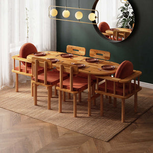 Agna Dining Table and Chair Set – 75" x 31" (190 x 78 cm)