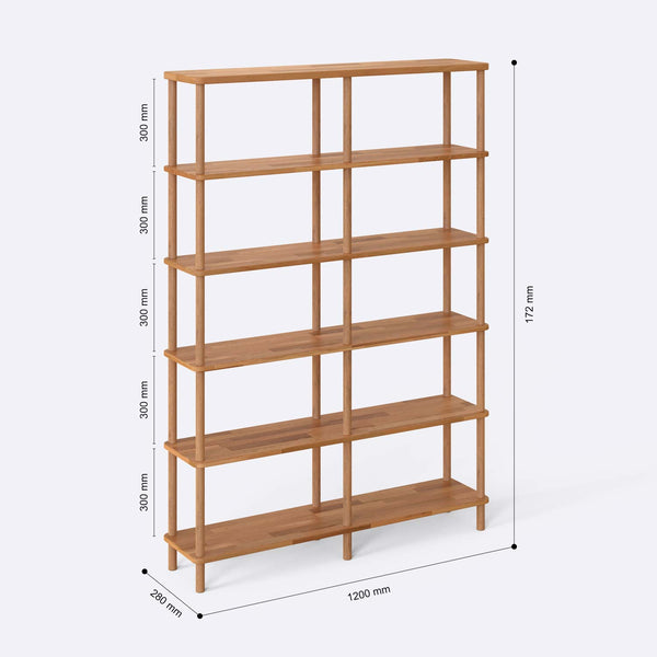 Regmar 6 Bookcase – 47" x 11" (120 x 28 cm)
