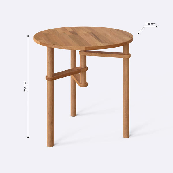 Lat Dining Table – 31" x 31" (78 x 78 cm)