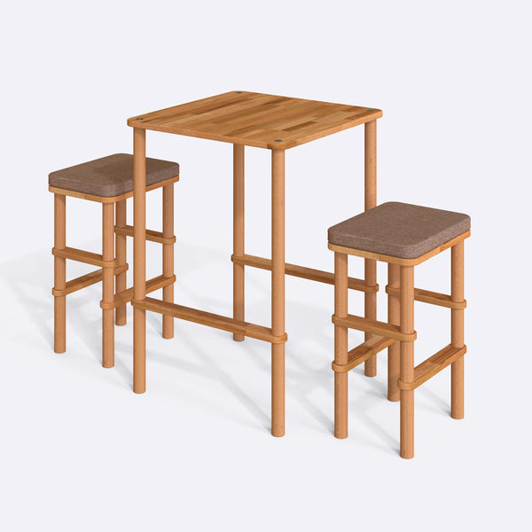 Gisa Bar Dining Table and Stool Set