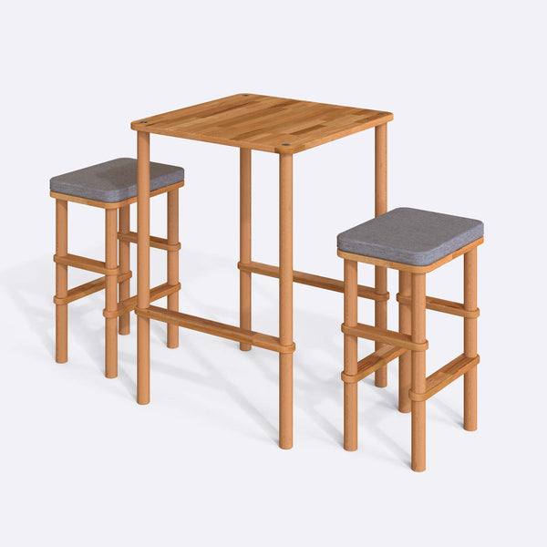 Gisa Bar Dining Table and Stool Set