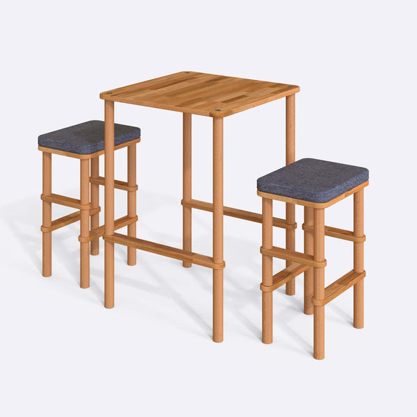 Gisa Bar Dining Table and Stool Set
