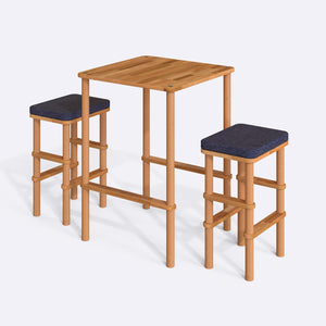 Gisa Bar Dining Table and Stool Set