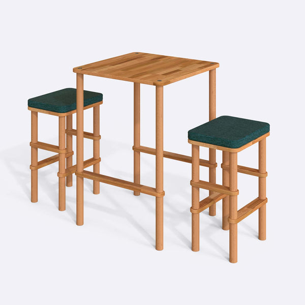 Gisa Bar Dining Table and Stool Set