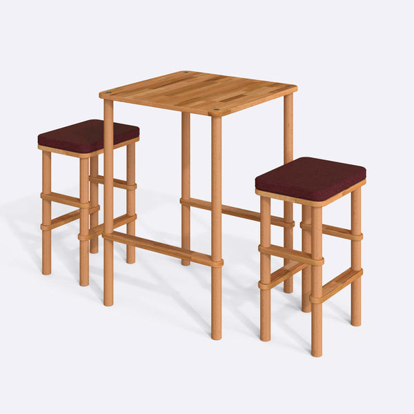 Gisa Bar Dining Table and Stool Set