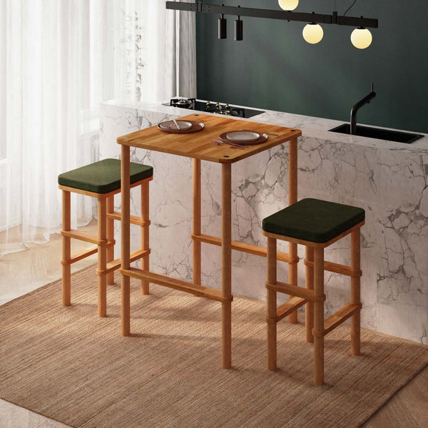 Gisa Bar Dining Table and Stool Set