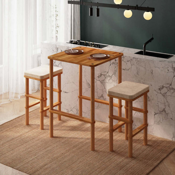 Gisa Bar Dining Table and Stool Set