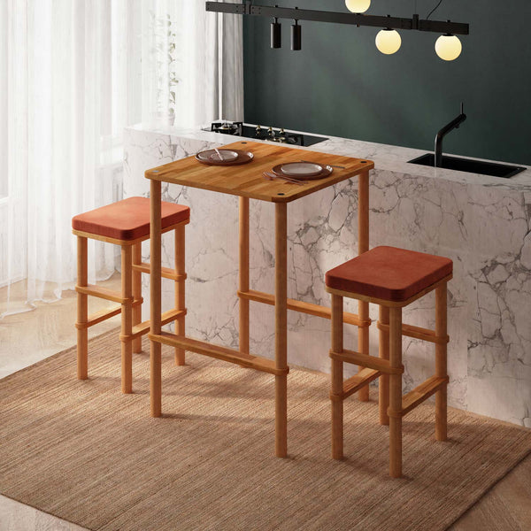 Gisa Bar Dining Table and Stool Set