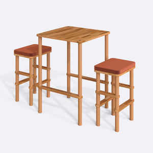 Gisa Bar Dining Table and Stool Set