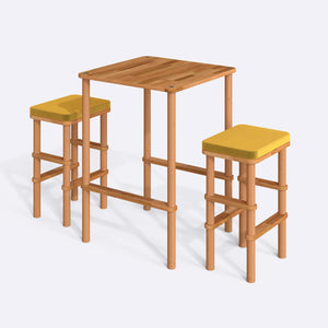 Gisa Bar Dining Table and Stool Set