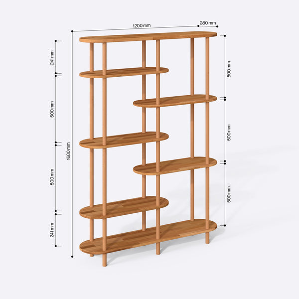 Sola 7 Bookcase – 47" x 11" (120 x 28 cm)