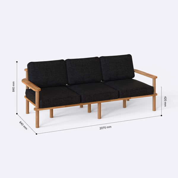 Bral Three Seat Sofa
