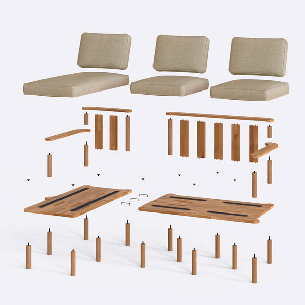 Bral Two Seat with Right Chaise