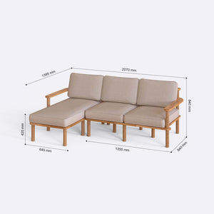 Bral Two Seat with Right Chaise