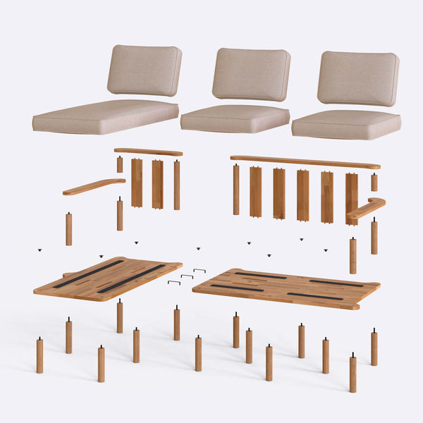 Bral Two Seat with Right Chaise