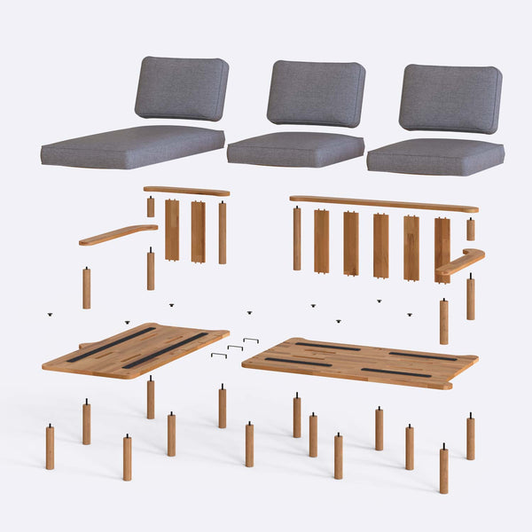 Bral Two Seat with Right Chaise