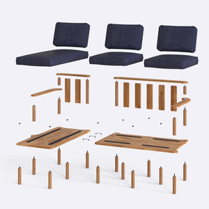 Bral Two Seat with Right Chaise