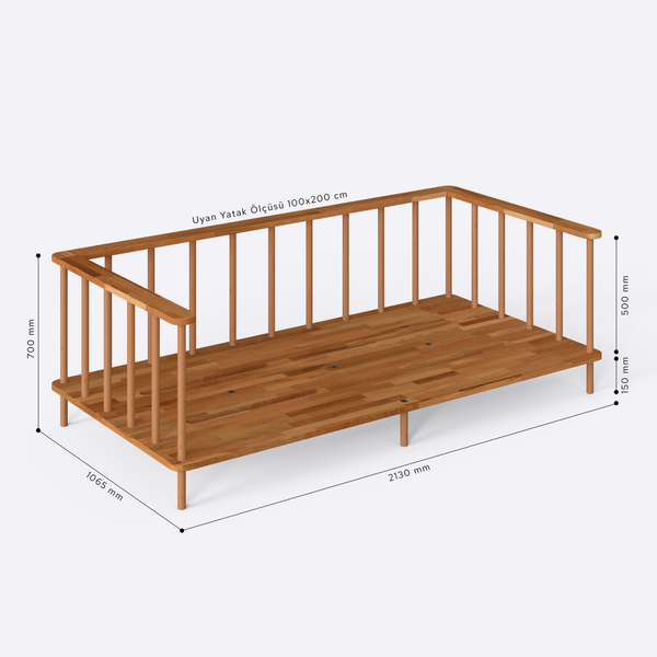 Lore Bed Frame – 79" x 39" (200 x 100 cm)