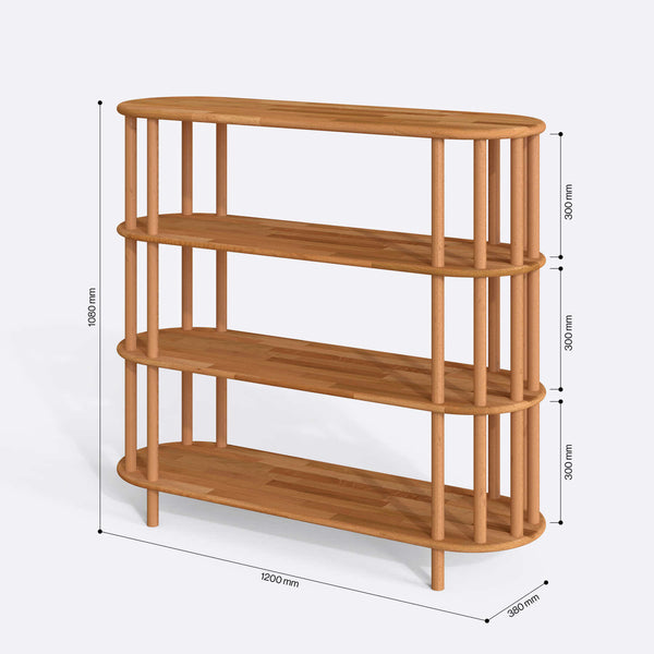 Juve 4 Bookcase – 47" x 15" (120 x 38 cm)