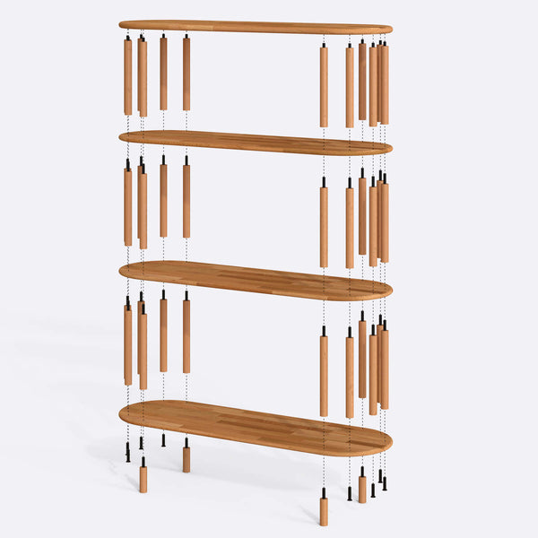 Juve 4 Bookcase – 47" x 15" (120 x 38 cm)