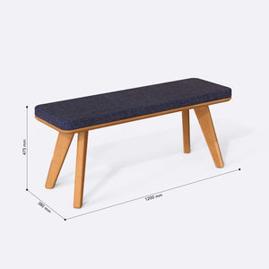Han Bench – 47" x 15" (120 x 38 cm)