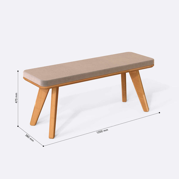 Han Bench – 47" x 15" (120 x 38 cm)