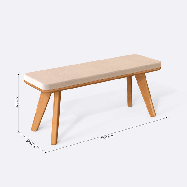 Han Bench – 47" x 15" (120 x 38 cm)