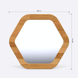 Lue Hexagon Mirror – 17" x 17" (44 x 44 cm)