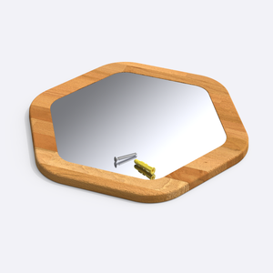 Lue Hexagon Mirror – 17" x 17" (44 x 44 cm)