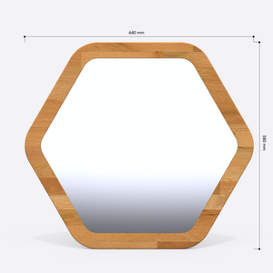 Lue Hexagon Mirror – 23" x 23" (58 x 58 cm)