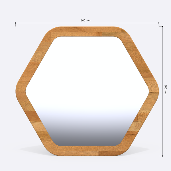 Lue Hexagon Mirror – 23" x 23" (58 x 58 cm)