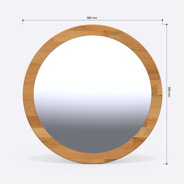 Lue Round Mirror – 23" x 23" (58 x 58 cm)