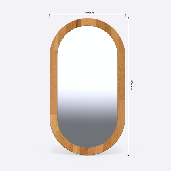 Lue Oval Mirror – 31" x 17" (80 x 44 cm)
