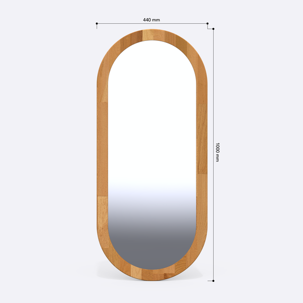 Lue Oval Mirror – 39" x 17" (100 x 44 cm)