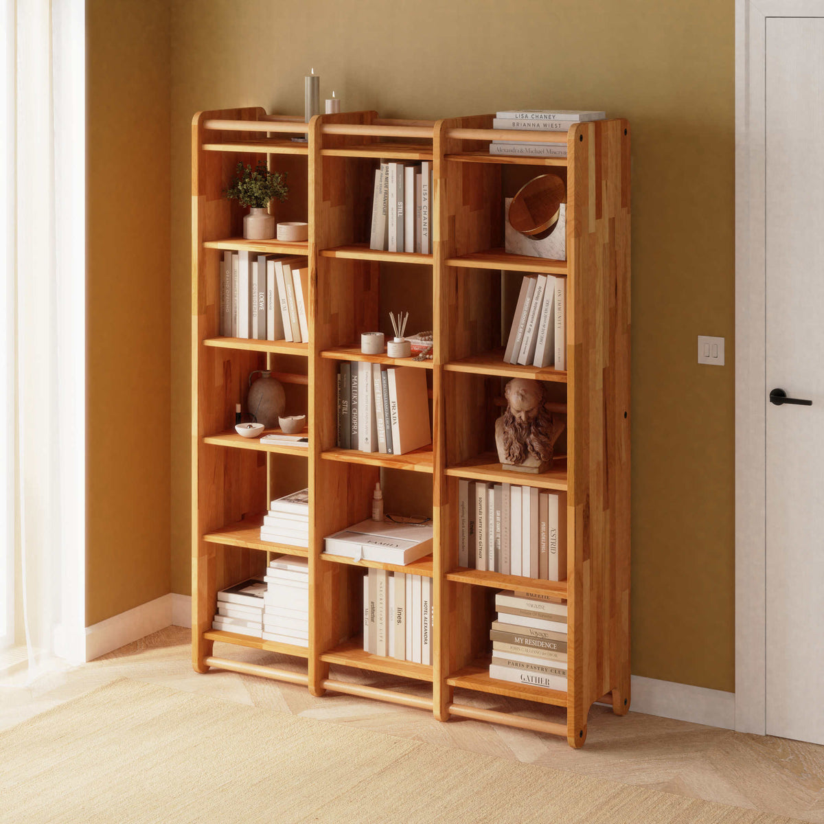 Lev Bookcases — a solid beech piece from the collection