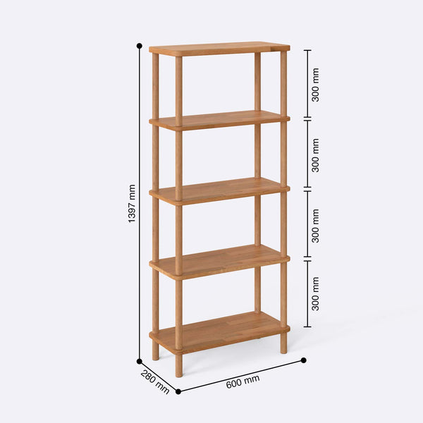 5 Bookcase – 24" x 11" (60 x 28 cm)