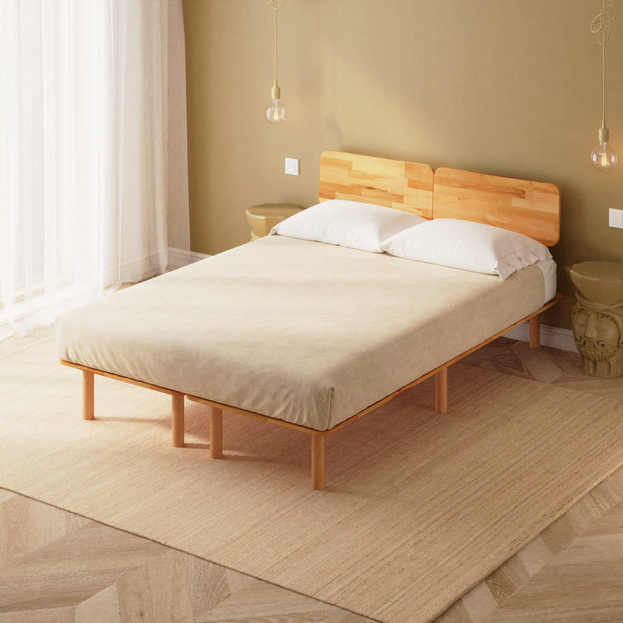 Nuala Bed Frames — a solid beech piece from the collection