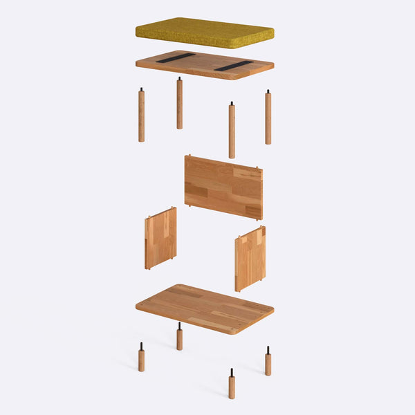 Gerel Bench – 24" x 15" (60 x 38 cm)