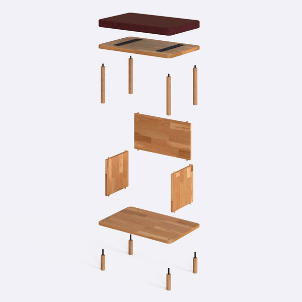 Gerel Bench – 24" x 15" (60 x 38 cm)