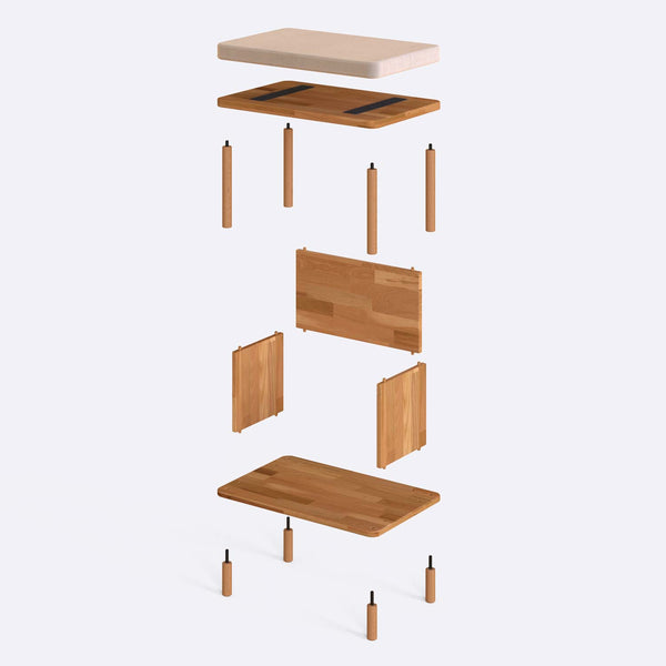 Gerel Bench – 24" x 15" (60 x 38 cm)