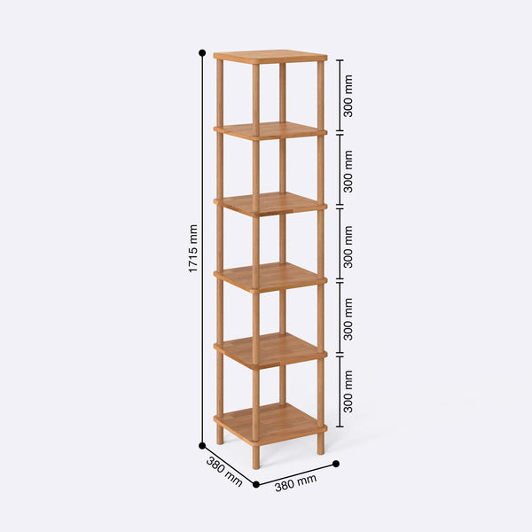 6 Bookcase – 15" x 15" (38 x 38 cm)