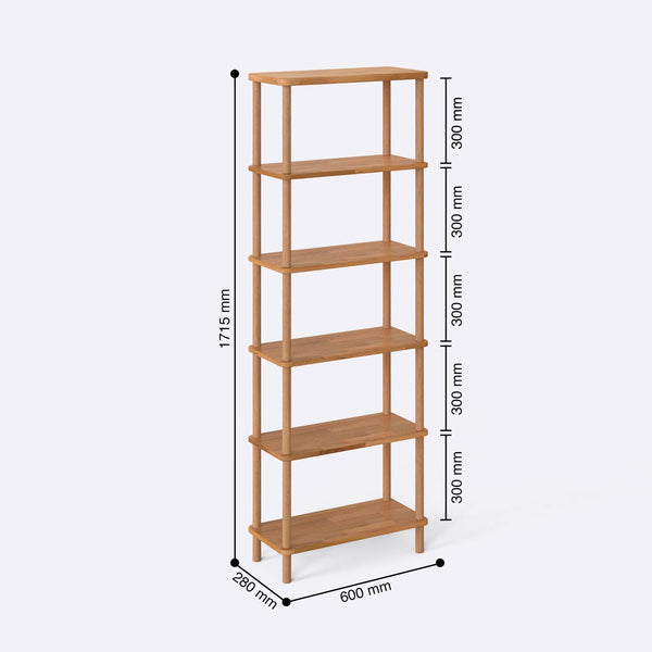 6 Bookcase – 24" x 11" (60 x 28 cm)