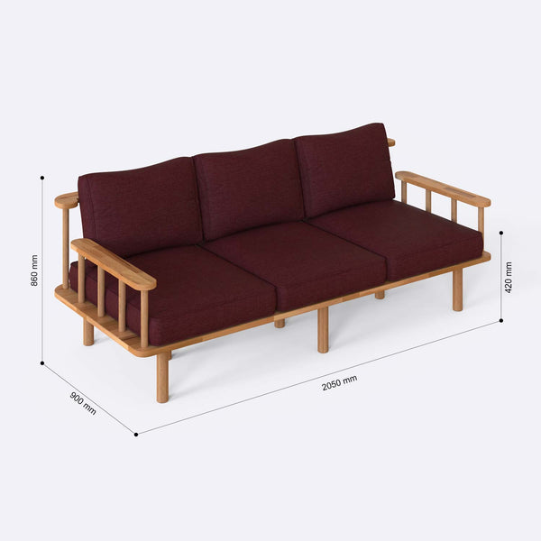 Lore Three Seat Sofa